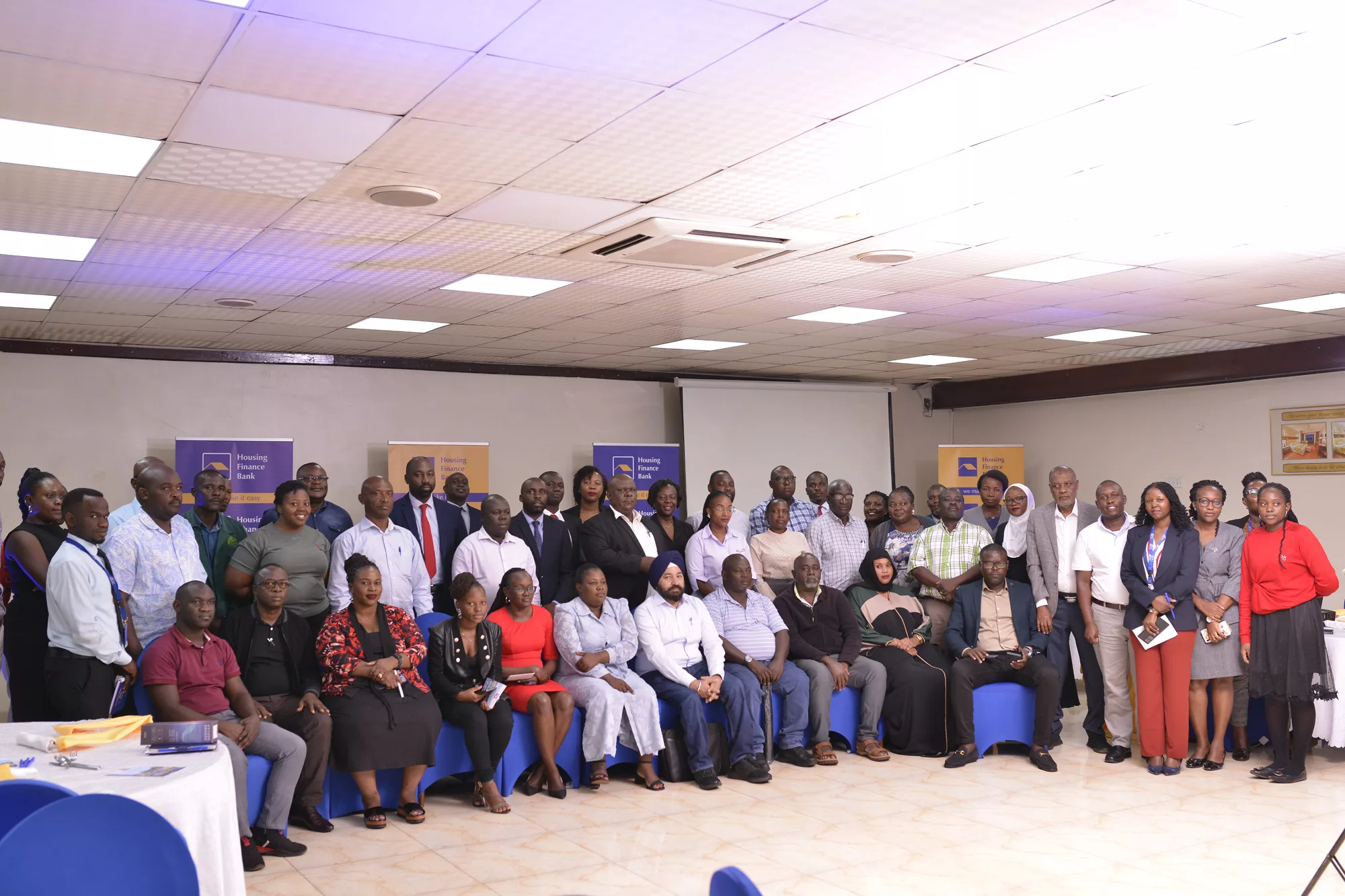 Housing Finance Bank officials with a section of their customers during the forum.